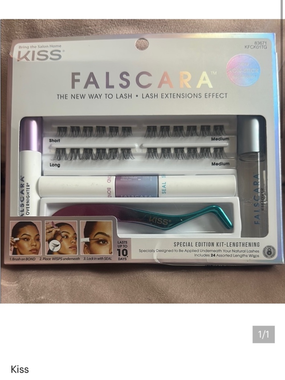 NWT KISS Falscara Lash Extension Kit DIY At Home Lash System Unopened